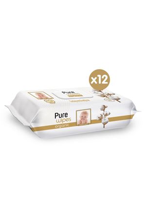 Pure Baby Organik Pamuklu Islak Havlu 12×90 (1080 Yaprak)