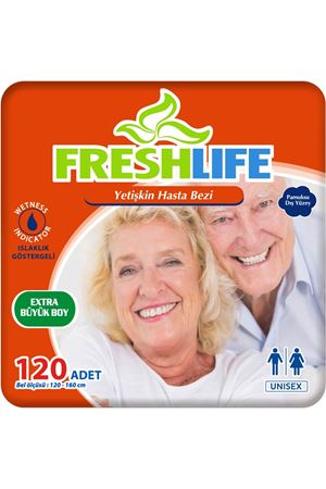 4'lü Freshlife Xlarge Bel Bantlı Yetişkin Hasta Bezi 30x4 (120 Adet)