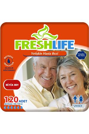 4'lü Freshlife Large Yetişkin Hasta Bezi 30x4 (120 Adet)