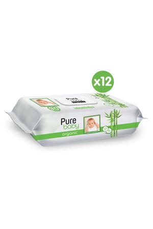 Pure Baby Organik Bambu Özlü Islak Havlu 12×90 (1080 Yaprak)