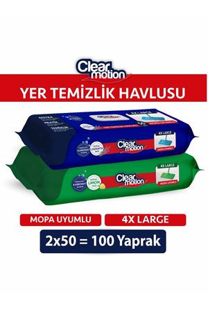Clear Motion Yer Temizlik Havlusu(2x50) 100 Yaprak