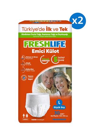Freshlife Large Emici Külot 30’lu 2 Paket (60 Adet)