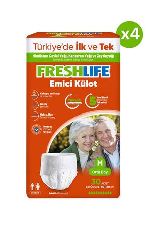 Freshlife Medium Emici Külot 30’lu 4 Paket (120 Adet)
