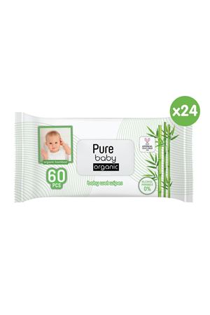 Pure Baby Organik Bambu Özlü Islak Havlu 24×60 (1440 Yaprak)
