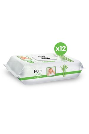 Pure Baby Organik Bambu Özlü Islak Havlu 12×60 (720 Yaprak)
