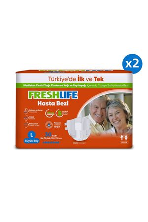 2'li Freshlife Large Yetişkin Hasta Bezi 30x2 (60 Adet)