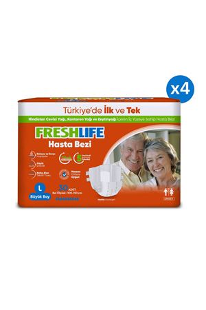 4'lü Freshlife Large Yetişkin Hasta Bezi 30x4 (120 Adet)