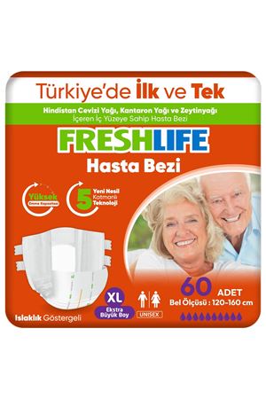 2'li Freshlife Xlarge Yetişkin Hasta Bezi 30x2 (60 Adet)