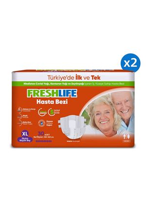 2'li Freshlife Xlarge Yetişkin Hasta Bezi 30x2 (60 Adet)