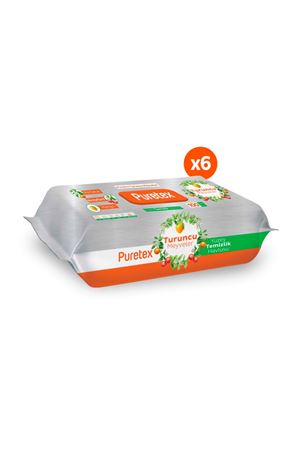 Puretex Yüzey Temizlik Havlusu Turuncu Meyveler 6x100 (600 Yaprak)